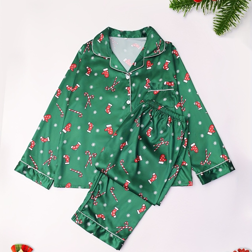 Silky Christmas Pajamas - Great Quality - Size Small (Like NEW)